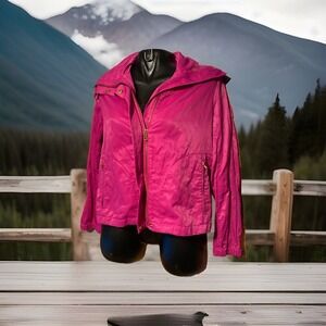 Talbots Women's Hot Pink‎ Fall Windbreaker Hot Pink 6P 59% Nylon
